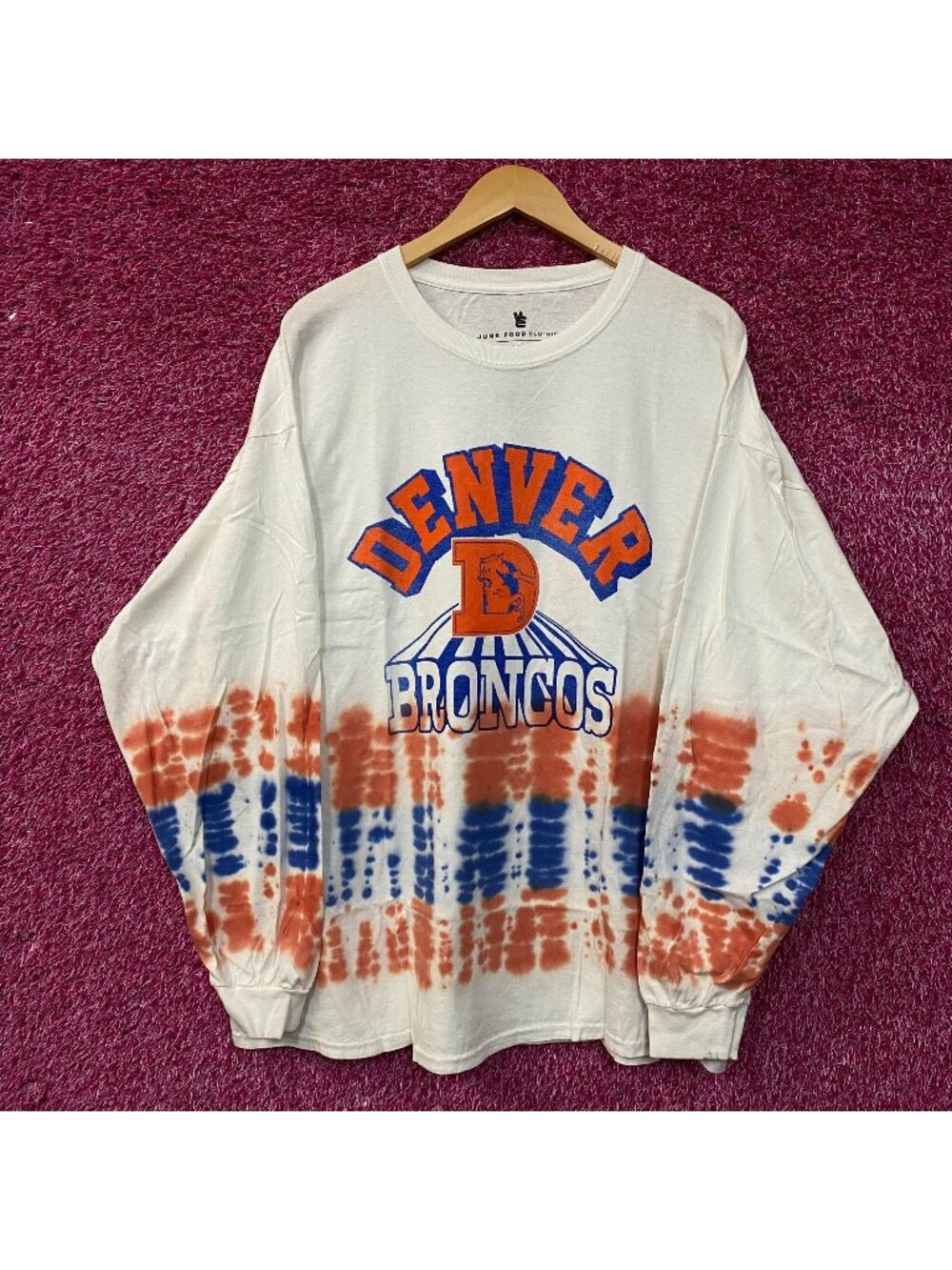 NFL AFC West Denver Broncos Tie-Dye long Sleeve Shirt 2XL